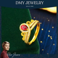 DMY Jewelry Cincin Emas Bangkok Cop 916/Kpop Merch/Crown Diamond Ring for Women