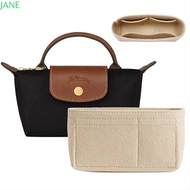 JANRY 1Pcs Insert Bag, Felt Storage Bags Linner Bag,  Travel Portable Multi-Pocket Bag Organizer for Longchamp Mini Bag