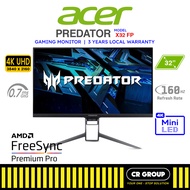 Acer Predator X32 FP - 32" UHD 4K MiniLED Gaming Monitor - 160Hz Refresh Rate - 0.7ms Reponse Time (3Yrs Onsite)