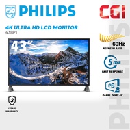 Philips 42.5"  438P1 5ms 4K Ultra HD LCD display with MultiView Monitor