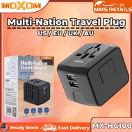 Moxom Universal Travel Charging Adapter Travel Plug With USB Charger 2 Port Fast Charging Global Applicable MX-HC100