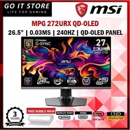 MSI MPG 272URX QD-OLED 26.5"( 26.5", QD-OLED, UHD, 0.03MS, 240HZ) OLED GAMING MONITOR