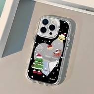 Cute Dog Christmas Tree Mirror Phone Case For Vivo X300 X200 Pro Mini X200S X100 X100S X90 X90S X80 
