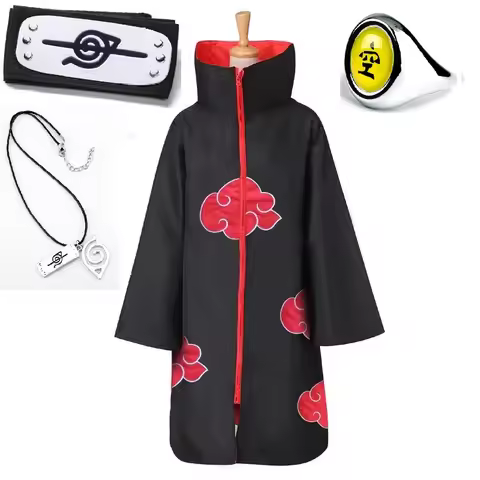 Akatsuki Uchiha Tobi Obito Akatsuki Cosplay Costume Cloak Mask Halloween Man Woman Cosplay Costume H