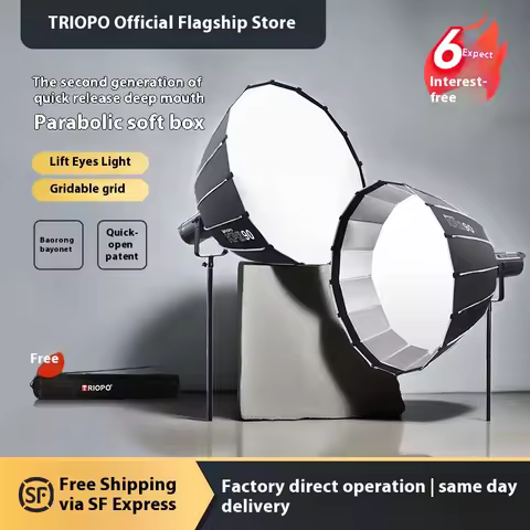 TRIOPO KP2-60 KP2-70 KP2-90 KP2-120 Parabolic Softbox Bowens Mount for Sokani X100 COLBOR Godox Aput