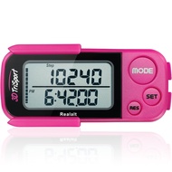 3DTriSport Walking 3D Pedometer with Clip and Strap, Free eBook | 30 Days Memory, Accurate Step Coun