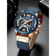 CURREN CURREN Men's Street Wear Casual Watch Unique Multi-Hand American Large Dial Waterproof Wrist 