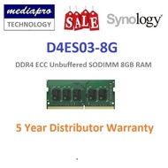 Synology D4ES03-8G 8GB DDR4 ECC Unbuffered SODIMM RAM for compatible Synology NAS DS1825+, DS1525+, 