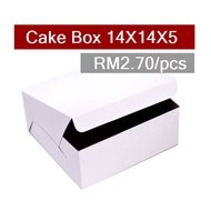 14"x14"x5" 14x14x4 White Cake Box Kotak kek Kueh -1pcs