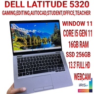 LAPTOP DELL LATITUDE 5320 CORE I5 GEN 11,16GB RAM IRIS XE GRAPHIC LIKE NEW