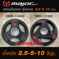 Rubber-Coated Dumbbell Plate 2-Inch Hole Weight 2.5-5-10 kg.