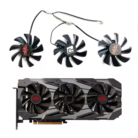 Kankeirr New 85MM 4PIN CF9015H12S RX5700 5700XT GPU Fan for PowerColor Radeon RX5700 5700XT RED DEVE