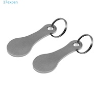 EXPEN Shopping Trolley Token Silver Black Key Ring Stainless Steel Decorative Keychain