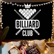 Billiard Club Wall Background with Hanging Fabric Live Stream Decoration.