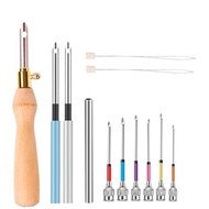 TECHCHIP Punch Needle Tool Kit Embroidery Stitching Punch Needle &amp; Needle Threader Embroidery Poking Cross Stitch Tools Knitting