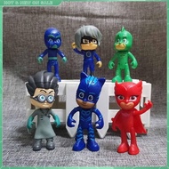 6Pcs Set PJ Mask Mini Figures Catboy Owlette Gekko Toy Cake Topper Decoration Small Figures