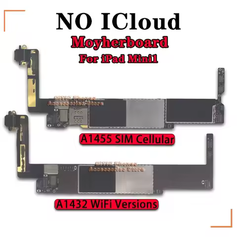 Original NO iCloud For IPad mini1 Logic Board A1432 WIFI Versions A1454 1455 3G SIM Cellular Version