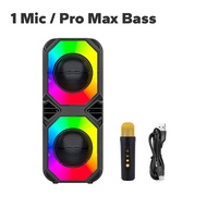 【PRO MAX BASS】Speaker Bluetooth Karaoke Besar Super Bass 15 Inch Polytron 2 Mic Protable Wireless Sa