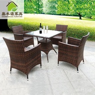 Table and Chair Set for Courtyard, Balcony, Milk Tea Shop, Outdoor Discussion, Garden Cafe, Leisure 