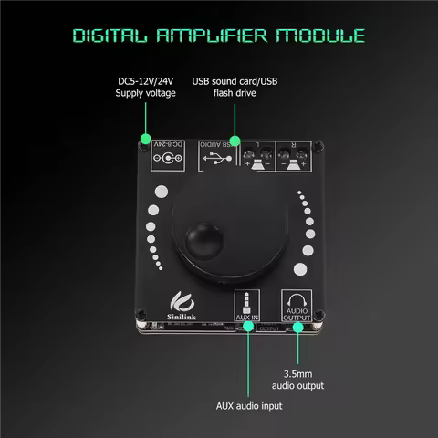 Sensitive XY-AP50L Mini Bluetooth 5.0 50W+50W Wireless Audio Power Digital Amplifier Board Stereo Am