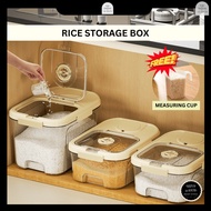 3/5/10/15kg Airtight Sealed Rice Cereal Grains Tupperware Dog Cat Pet Food Container Aesthetic Rice 
