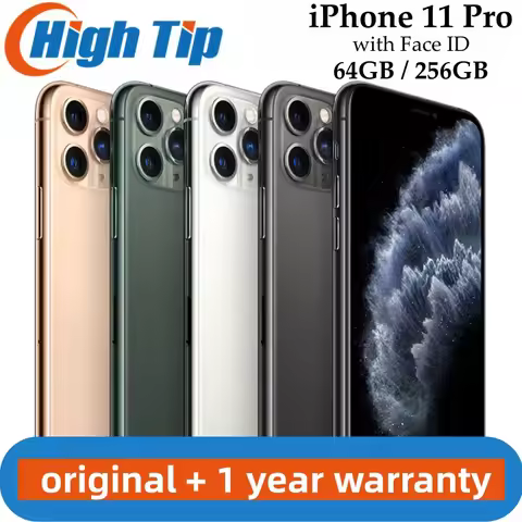 Unlocked Apple iPhone 11 pro 64GB 256GB 512GB ROM A13 Bionic chip 4G LTE 5.8" Screen 12MP+12MP Face 
