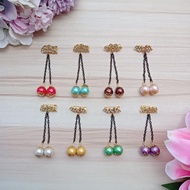 Bros dagu juntai hijab pita mutiara SN0301