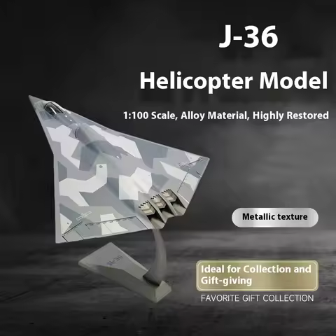 1: 100 J-36 Fighter Jet Alloy High Simulation Aircraft Model Military Aviation Ornament Exquisite Co