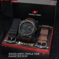 Jam Tangan Pria Swiss Army Infantry Paket Tali