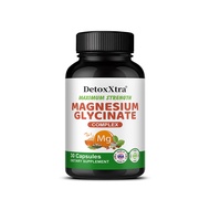 DetoxXtra Natural Magnesium Glycine 5 trong 1 phức hợp Magie 500 Mg hỗ trợ phục hồi cơ bắp sức khỏe 