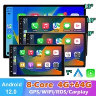 4G+64G/4G+32G 8-core/4Core Android Car Radio Player With Wireless Carplay&Android Auto Support GPS W
