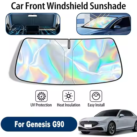 Car Windshield Sun Shade UV Reflective Sun Visor Protection Cover For Genesis G90 HI RG4 2015-2026