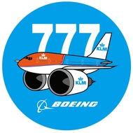 RBF KLM 777 ORANGE 7CM STICKER S-C-777-KL-OP