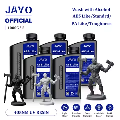 JAYO Standard/ABS-Like/Toughness/Like PA Resin 5KG 395-405nm UV Curing Photopolymer Rapid Resin for 