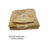 Gorden Blackout Acacia motif Estetik Hordeng jendela Ruang tamu & Pintu kamar minimalis Smokring Sil