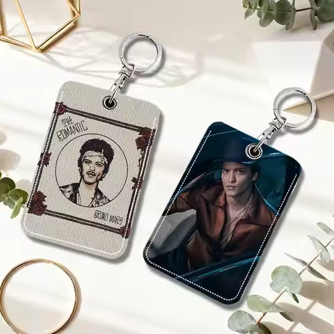I Just Might B-Bruno Singer Mars Keyring Leather Access Card Holder Keychain Community Proximity Car