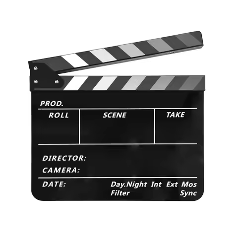 Acrylic Clapperboard Film Clapboard Movie Director's Slate Cut Action Scene Board Film Slate Dry Era
