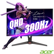 【acer 宏碁】XV272U F3 LED寬螢幕(27型/2K/300Hz/0.5ms/IPS/可旋轉/內建喇叭)