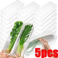 3/5/8pcs Transparent Scallion Coriander Box/Square Food Storage Box/Fresh Vegetable Fruit Refrigerat