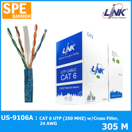 US-9106A-305m Cat6 CAT 6 UTP (250 MHZ) w/Cross Filler 24 AWG CM 305 M.*/Pull Bx
