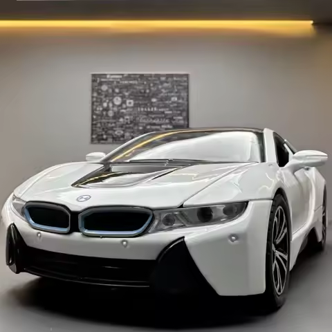1/22 Scale BMW I8 Sport Car Model Sound Light Collective Diecasts Toys Vehicles Children Car Gift Vo