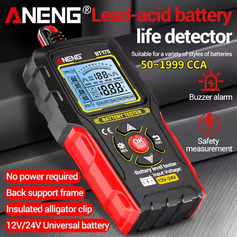 24V Car Battery Tester Digital Analyzer Automotive Battery Tester 50~1999 CCA Alternator With Insula