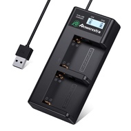 Powerextra Dual Battery Charger with USB LCD Display for Sony NP-F970 NP-F930 NP-F950 NP-F960 Batter