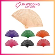 Sandalwood Hand Fan Kipas Tangan Kayu Cendana Murah-Garden Dye Wedding Event Gift Doorgift borong