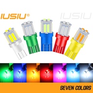 IUSIU 2PCS Bright T10 Led Bulb W5W WY5W 7020 10SMD Car Light Interior Read Dome Indicator Motorcycle