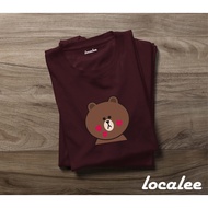 BROWN KISSES MAROON TSHIRT/ BROWN SCREEN PRINTING T-SHIRT BROWN COLLECTION TSHIRT/ MAROON TSHIRT - B