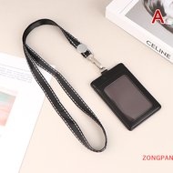 ZONGPAN NEW Police Reporter Coach Referee Doctors Badge Holder Real Cowhide Formal Work ID Card Case With Lanyard Office Supplie