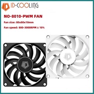 ID-COOLING NO-8010-PWM 80CM PC Case Cooling Fan 10mm Ultra Thin Design Intelligent Temperature Contr