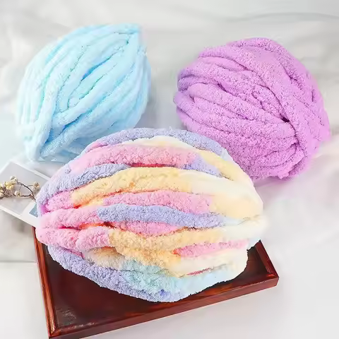 250g Extra Thick Ice Yarn Blanket Hand-Knitted DIY Yarn High Thickness Chenille Cushion Pet Bed Yarn