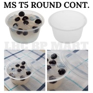 [LHC] MS T5 ROUND CONTAINER WITH LID 50PCS / BEKAS DADIH 5OZ / DISPOSABLE PP ROUND CONTAINER